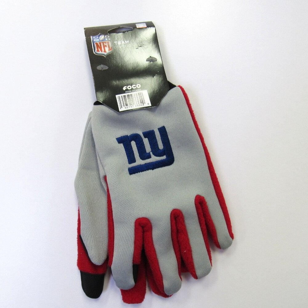 Men's New York Giants Texting Winter Gloves NEW One Size Fits Most FOCO
